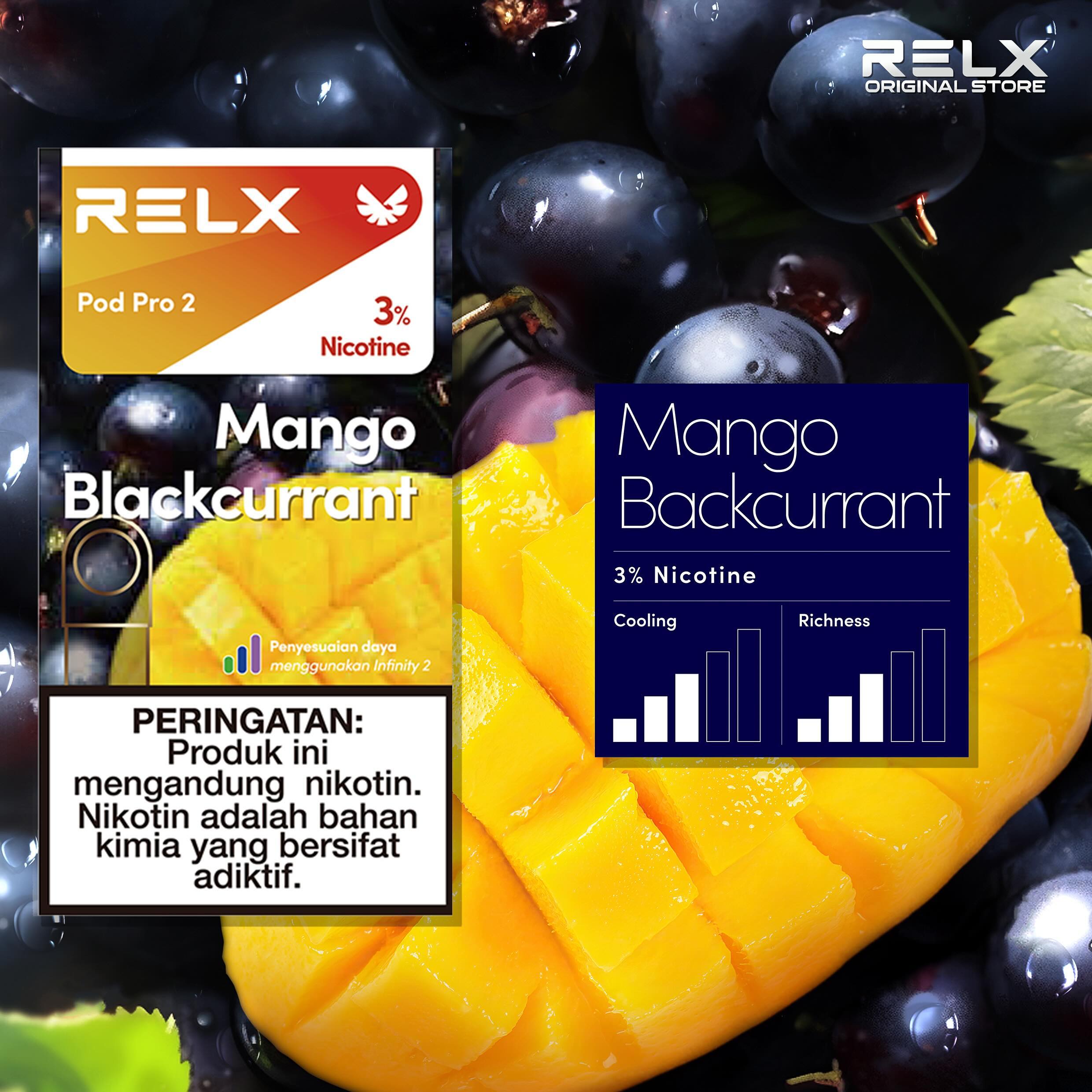 relx煙彈芒果黑加侖口味-悅刻一代煙彈正品(煙彈x3)(多口味)