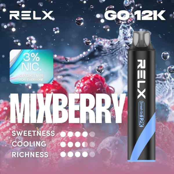 RELX GO 12K（12000口）綜合莓果（MIXBERRY）評測：熱門口味比較與雙網格旗艦性能全解析