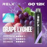 RELX 悅刻 12000 口拋棄式電子煙葡萄荔枝口味外包裝